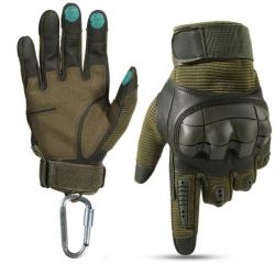 Gants tactiques GOS Tactical cuir PU - Ranger green / S