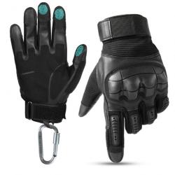 Gants tactiques GOS Tactical cuir PU - Noir / XL