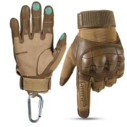 Gants tactiques GOS Tactical cuir PU - Tan / Coyote / S