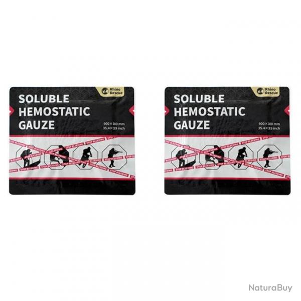 Gaze hmostatique soluble Rhino Rescue - 2 pc