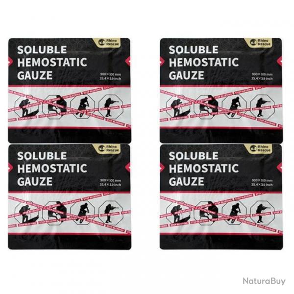 Gaze hmostatique soluble Rhino Rescue - 4 pc