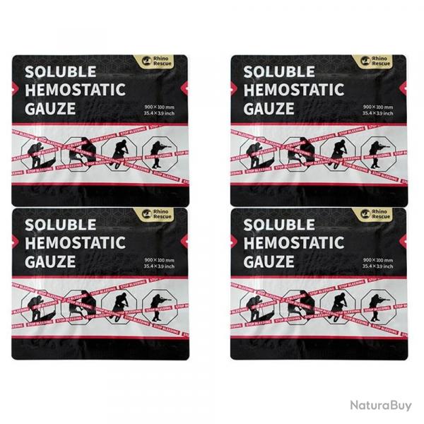 Gaze hmostatique soluble Rhino Rescue - 4 pc