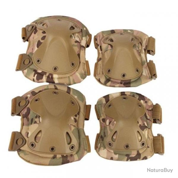 Genouillres et coudires JOS Airsoft - Multicam