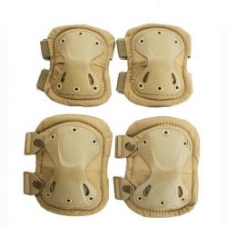 Genouillères et coudières LandKing Tactical - Beige