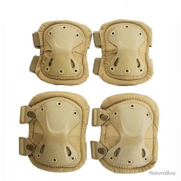 Genouillres et coudires LandKing Tactical - Beige