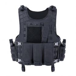 Gilet combat Molle MG Flash Force - Noir / Unique