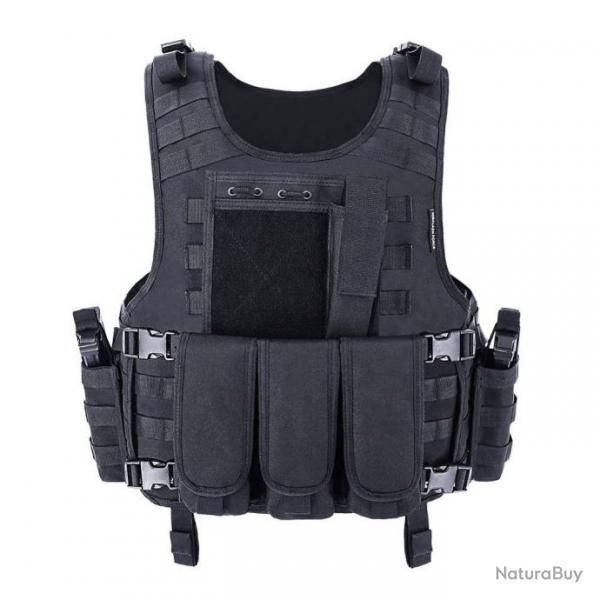 Gilet combat Molle MG Flash Force - Noir / Unique