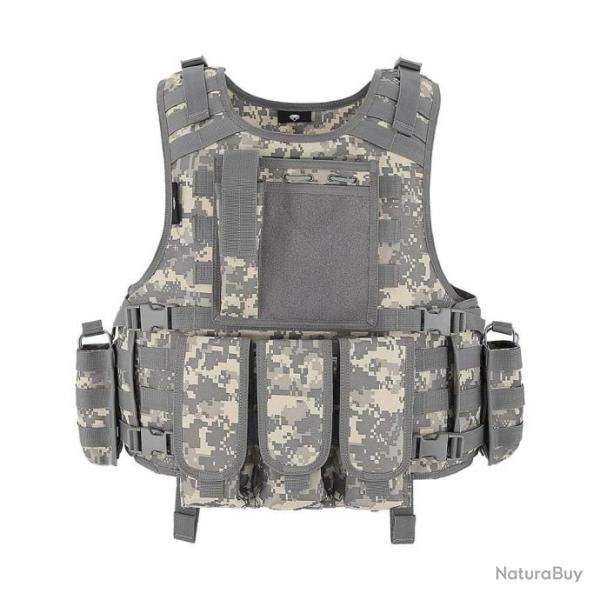 Gilet combat Molle MG Flash Force - Digital ACU / Unique