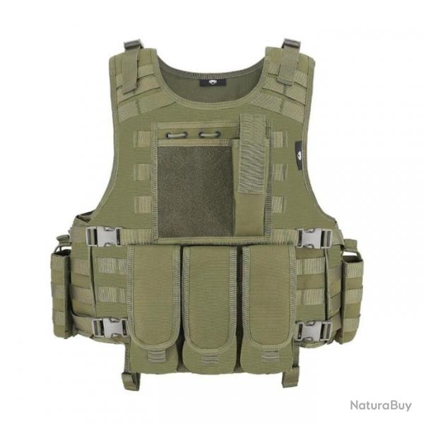 Gilet combat Molle MG Flash Force - Vert OD / Unique