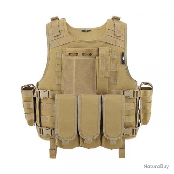 Gilet combat Molle MG Flash Force - Tan / Unique