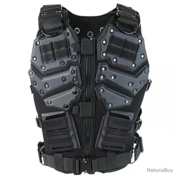 Gilet de combat Molle rglable Wargame - Noir