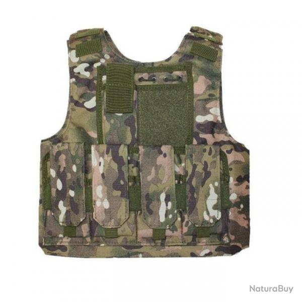 Gilet enfant Airsoft combat tactique CS - Multicam