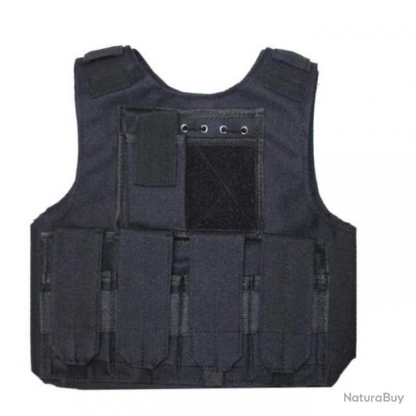 Gilet enfant Airsoft combat tactique CS - Noir