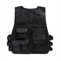 Gilet enfant camouflage militaire FOS - Noir / S