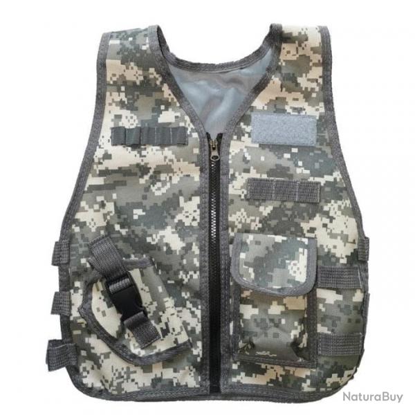 Gilet enfant combat HOS Airsoft ACU - Camo ACU / S