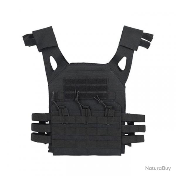 Gilet Plate Carrier Tactical Molle 600D - Noir