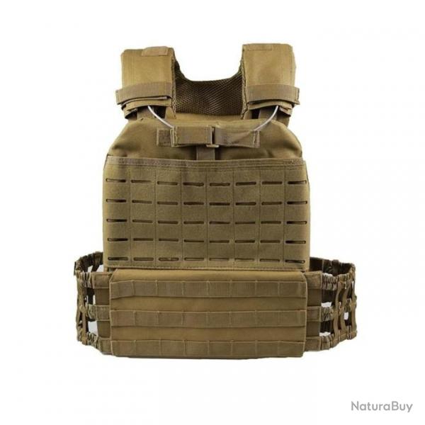 Gilet porte-plaque Assaut IOS Airsoft - Coyote brown