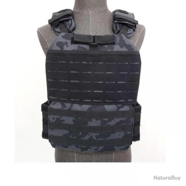 Gilet porte-plaque Assaut IOS Airsoft - Multicam noir