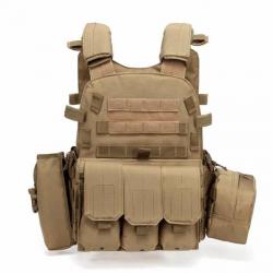 Gilet porte-plaque JPC CXS chargeur Molle - Tan