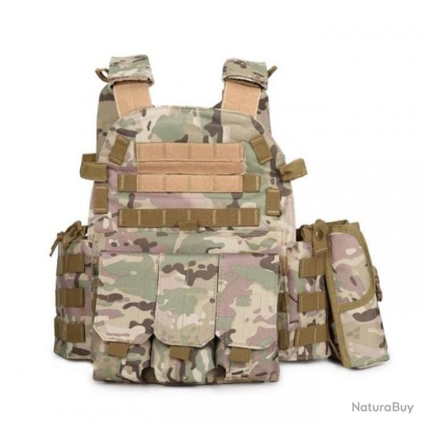 Gilet porte-plaque JPC CXS chargeur Molle - Multicam