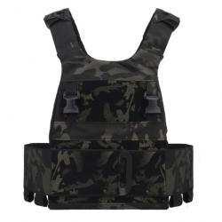 Gilet porte-plaque militaire léger FCS KDX - Multicam noir