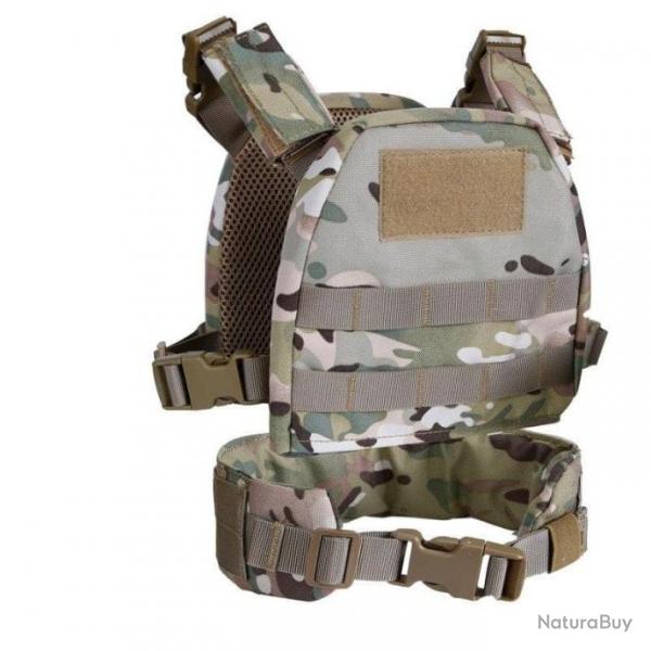 Gilet porte-plaque Molle enfant TENCOS - Multicam S