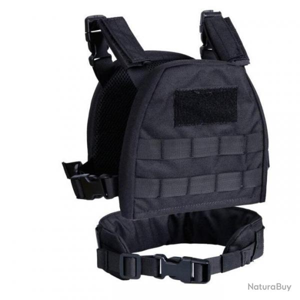 Gilet porte-plaque Molle enfant TENCOS - Black S