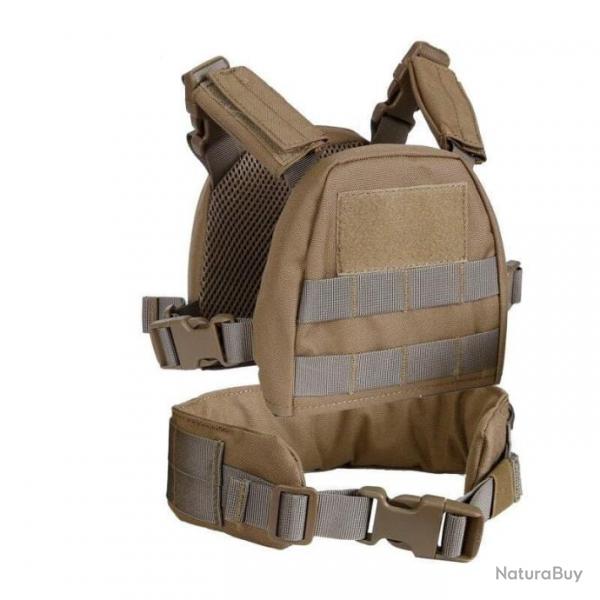 Gilet porte-plaque Molle enfant TENCOS - Tan XS