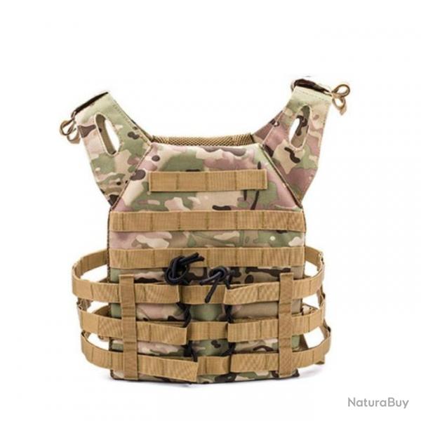 Gilet porte-plaque Molle Tactical 600D - Multicam