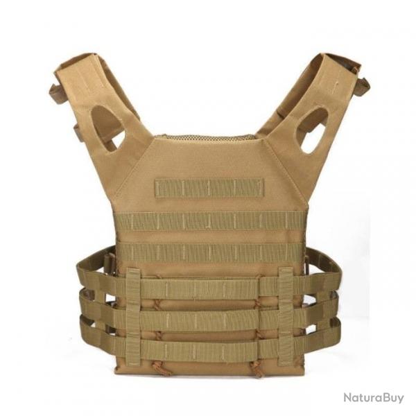 Gilet porte-plaque Molle Tactical 600D - Tan