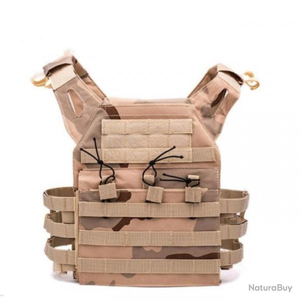 Gilet porte-plaque Molle Tactical 600D - Desert