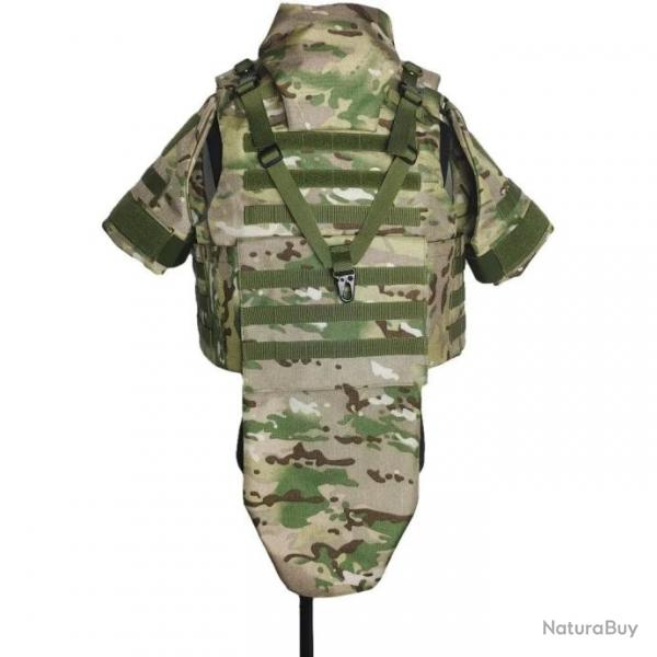 Gilet protection complte Pe/kevlar Ga2/3 - CP camouflage