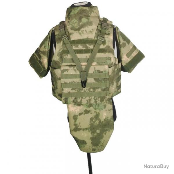 Gilet protection complte Pe/kevlar Ga2/3 - Green camouflage