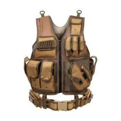 Gilet tactique combat réglable FYS - Tan