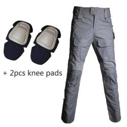 Pantalon tactique AIRPOLAR 100 + coussinets - Gris / S (55-63kg)