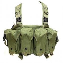 Harnais Chest Rig AK 47 Tactical ABS - Vert OD