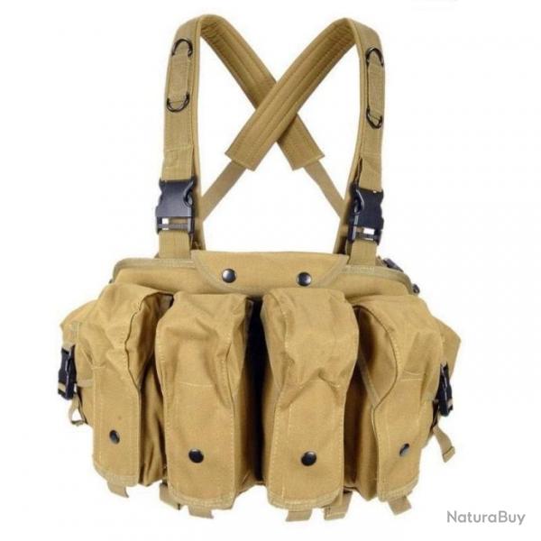 Harnais Chest Rig AK 47 Tactical ABS - Tan