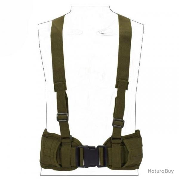 Harnais sangles croises Molle 1000D - Ranger Green