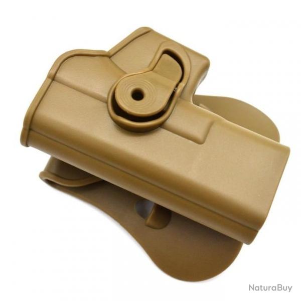 Holster ceinture rigide Glock 17 19 IMI - Tan