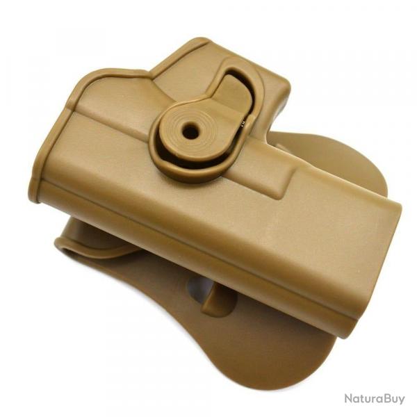Holster Warhawk Glock 17 19 IMI rigide - Tan