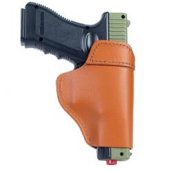 Holster cuir Glock 17 RH LH - Main gauche marron