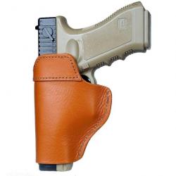 Holster cuir Glock 17 RH LH - Main droite marron