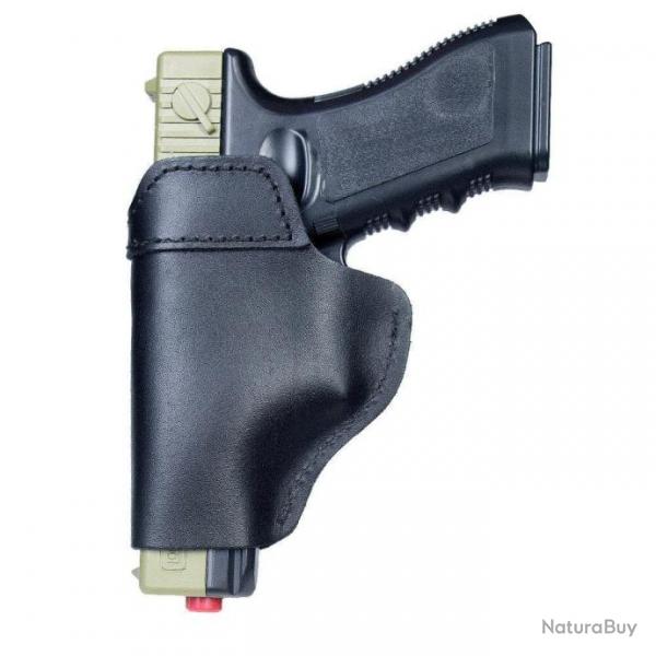 Holster cuir Glock 17 RH LH - Main droite noir