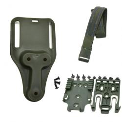 Holster cuisse BattleClaw Glock 17 19 22 QLS - Kit QLS court - Vert