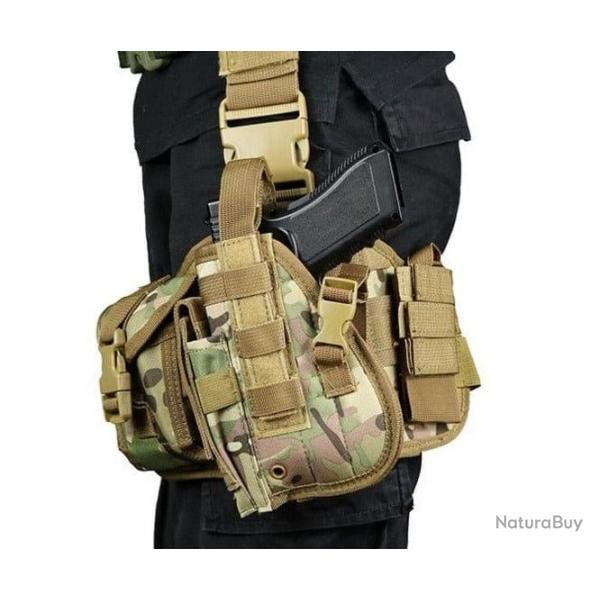 Holster cuisse MOLLE IronShield Glock Beretta - Multicam