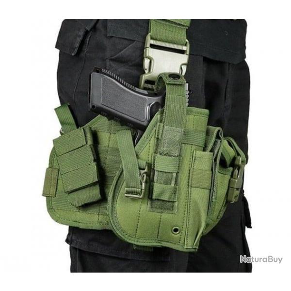 Holster cuisse MOLLE IronShield Glock Beretta - Vert OD