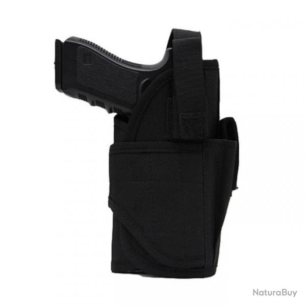 Holster de cuisse WarriorGrip Glock 17/18 - Noir main gauche