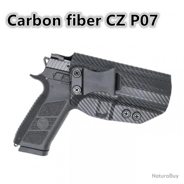 Holster IWB CZ P07 P09 P10 - Fibre de carbone CZ P07