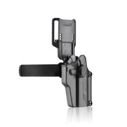 Holster Low Ride Duty Drop AMOMAX - Noir avec Duty Drop