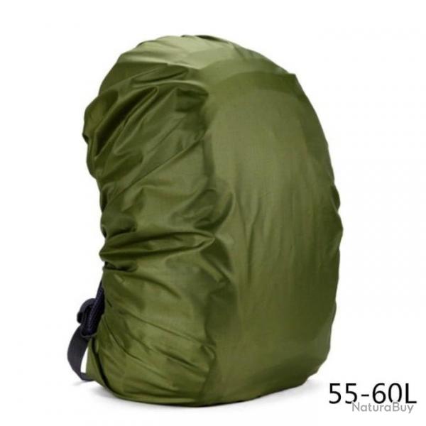 Housse impermable pour sac  dos 35-80l - Vert arme 55-60L